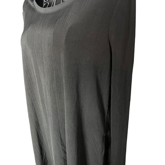 Simply Vera Women's S Asymmetrical Ruffle Bottom‎ Tunic Blouse Black Whimsigoth - Picture 3 of 5